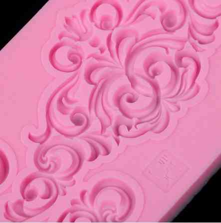 Молд силиконовый Абстракция 132 на 64 мм розовый Киев