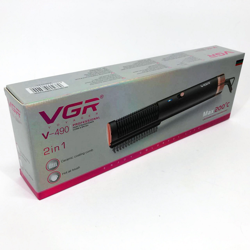 Фен для ефективного укладання волосся VGR V-490, Портативний фен для сушіння, Електрофен з насадками ME-38 Львів - фото 5