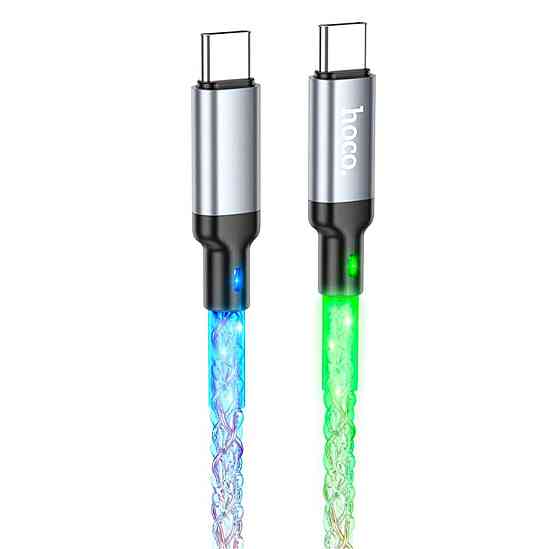Кабель HOCO U112 Shine 60W живлення та передачі даних Type-C - Type-C, колір сірий 6931474788825 Одеса
