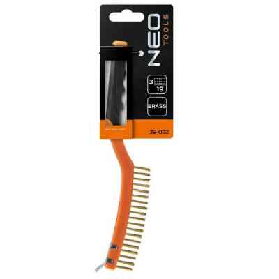 Щетка по металлу Neo Tools 3х19 рядов, прямая проволока 0.3мм, 345мм, двухкомпонентная рукоятка (39-032) Винница