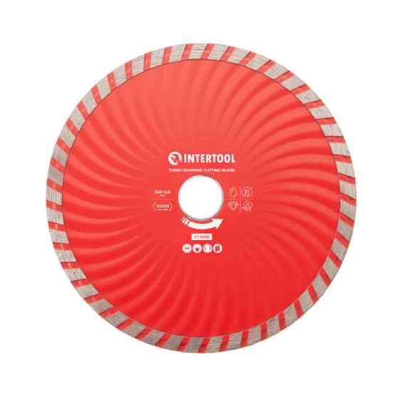 Диск отрезной алмазный Turbo, 150 мм, 22-24%, 10200 об/мин INTERTOOL CT-2008 Киев