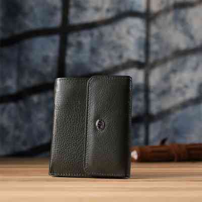 Гаманець ST Leather З натуральної шкіри Зелений (23074) Вінниця