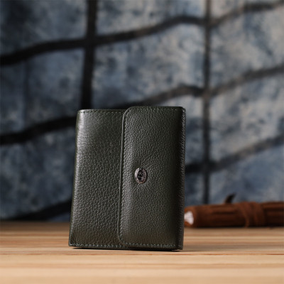 Гаманець ST Leather З натуральної шкіри Зелений (23074) Вінниця - фото 3