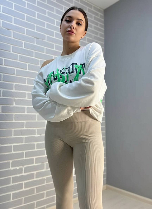 Лосины женские LADY HUREM 2247 рубчик широкий утягивающий пояс бежевые, бежевый, XL Киев - изображение 19