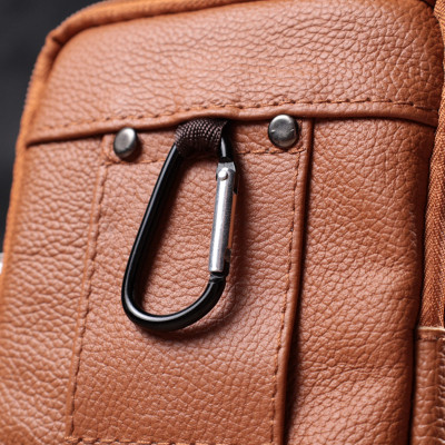 Сумка Vintage На пояс на два отделения из натуральной кожи Рыжая (22737) Винница - изображение 7