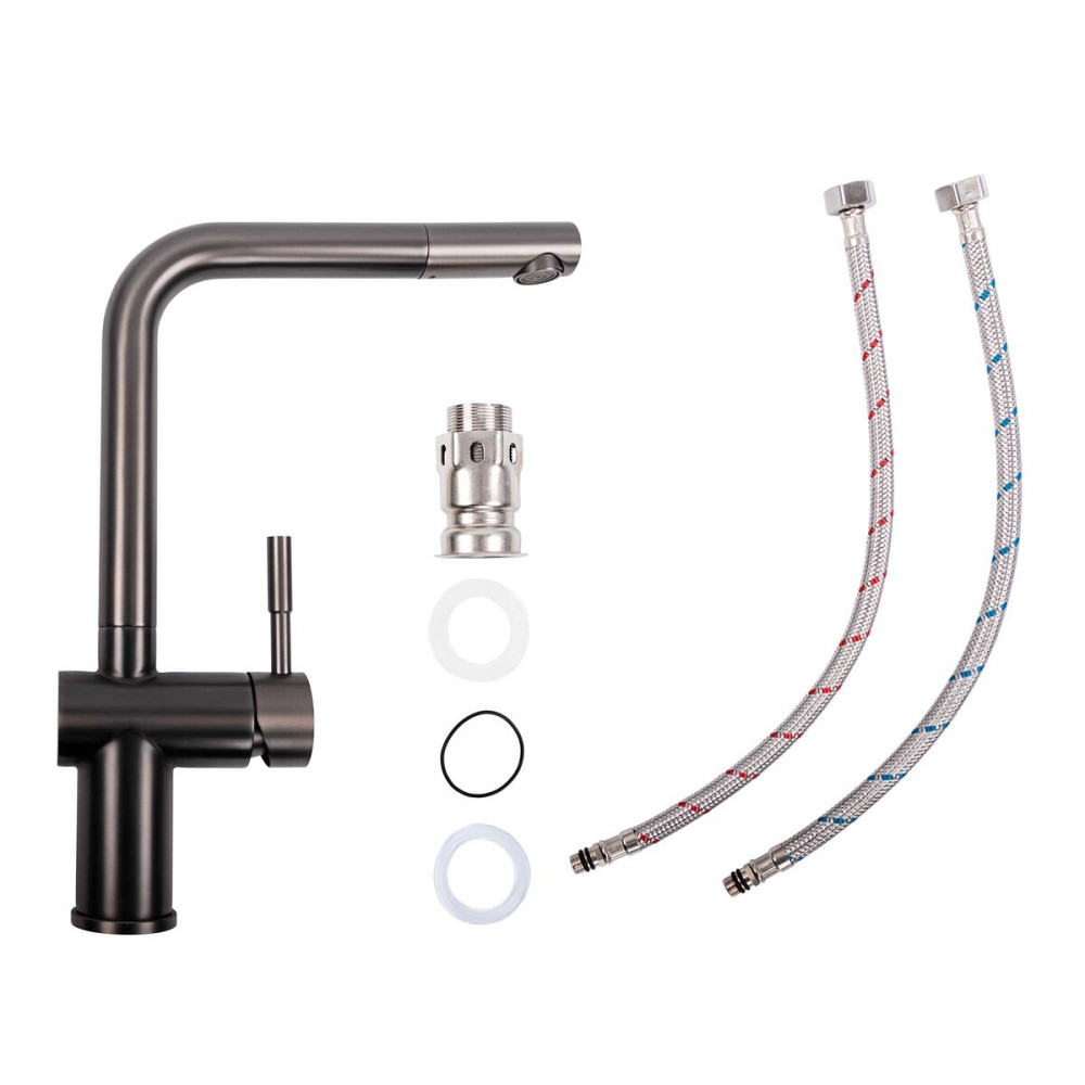 Кухонний змішувач Platinum PVD 8006 A-LI (чорний) Коломыя - изображение 2