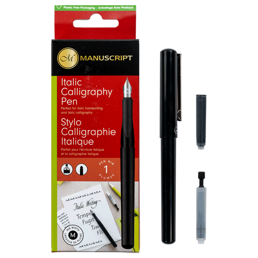 Набір для каліграфії Italic Calligraphy Pen Medium (перо чорний картридж конвертер) Manuscript Київ - фото 3
