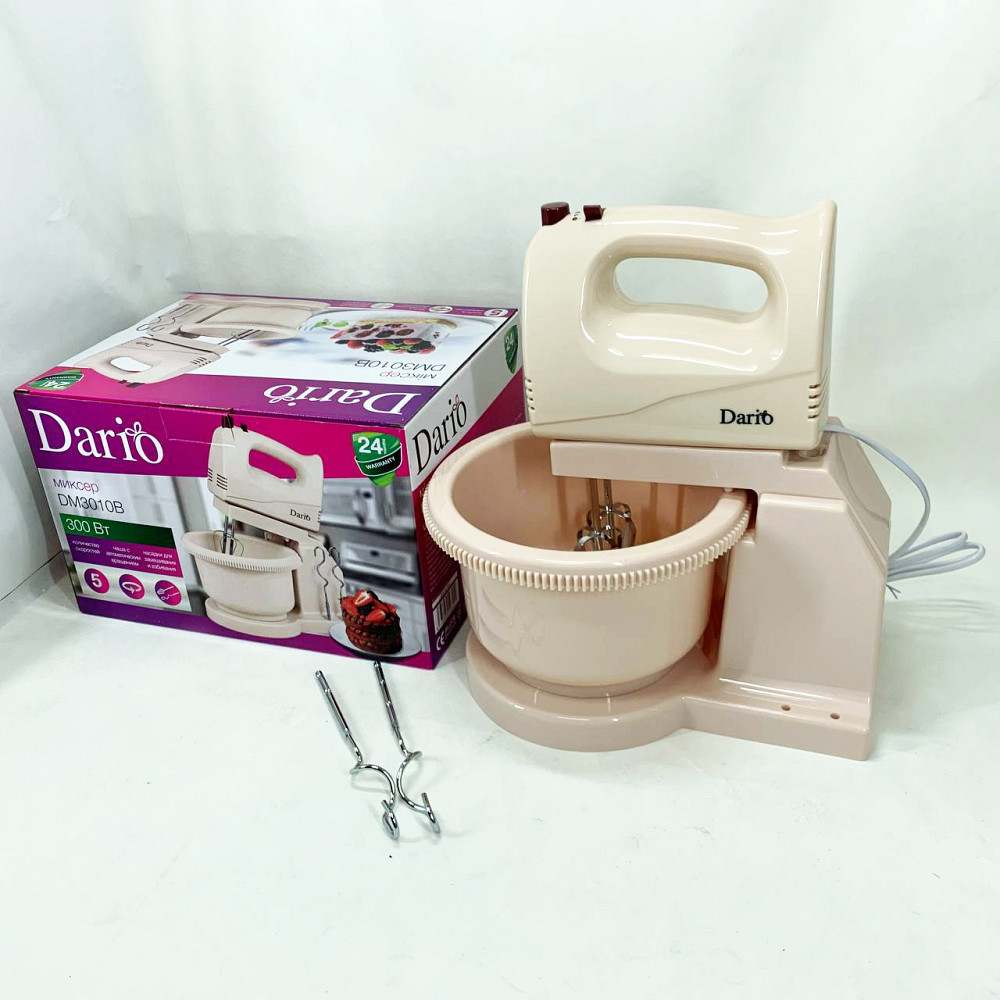 Міксер кухонний ручний для дому Dario DM3010B 300 Вт, Міцний ручний міксер для щоденного використання WA-17 Івано-Франківськ - фото 4
