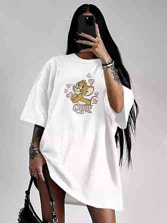 Футболка женская с принтом  46 Белая 2664084103 Днепр