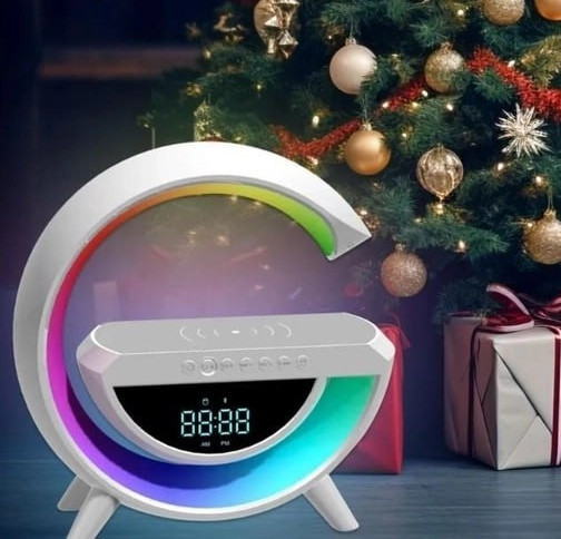 Настільна смарт лампа КP-3431 RGB нічник з колонкою Bluetooth та бездротовою зарядкою Вінниця - фото 1