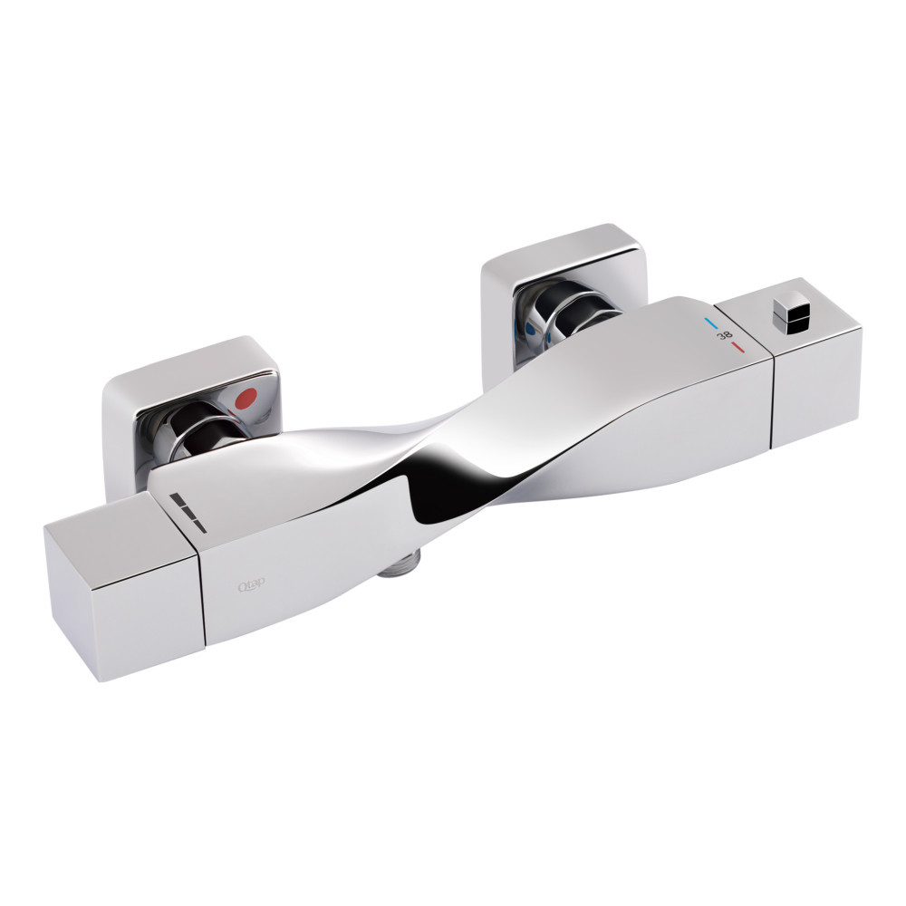 Змішувач для душу Qtap Zkrouceny термостатичний QTZKR40T105C Chrome Київ - фото 1