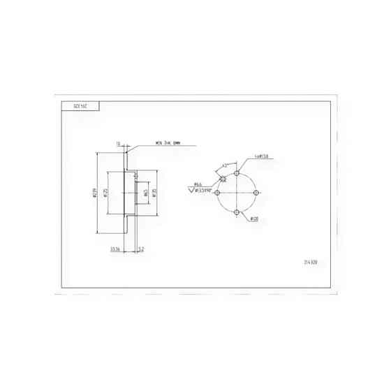 Диск Volken Golf I-II, Passat, Jetta (1972-) передний (239x10mm) тормозной Мукачево