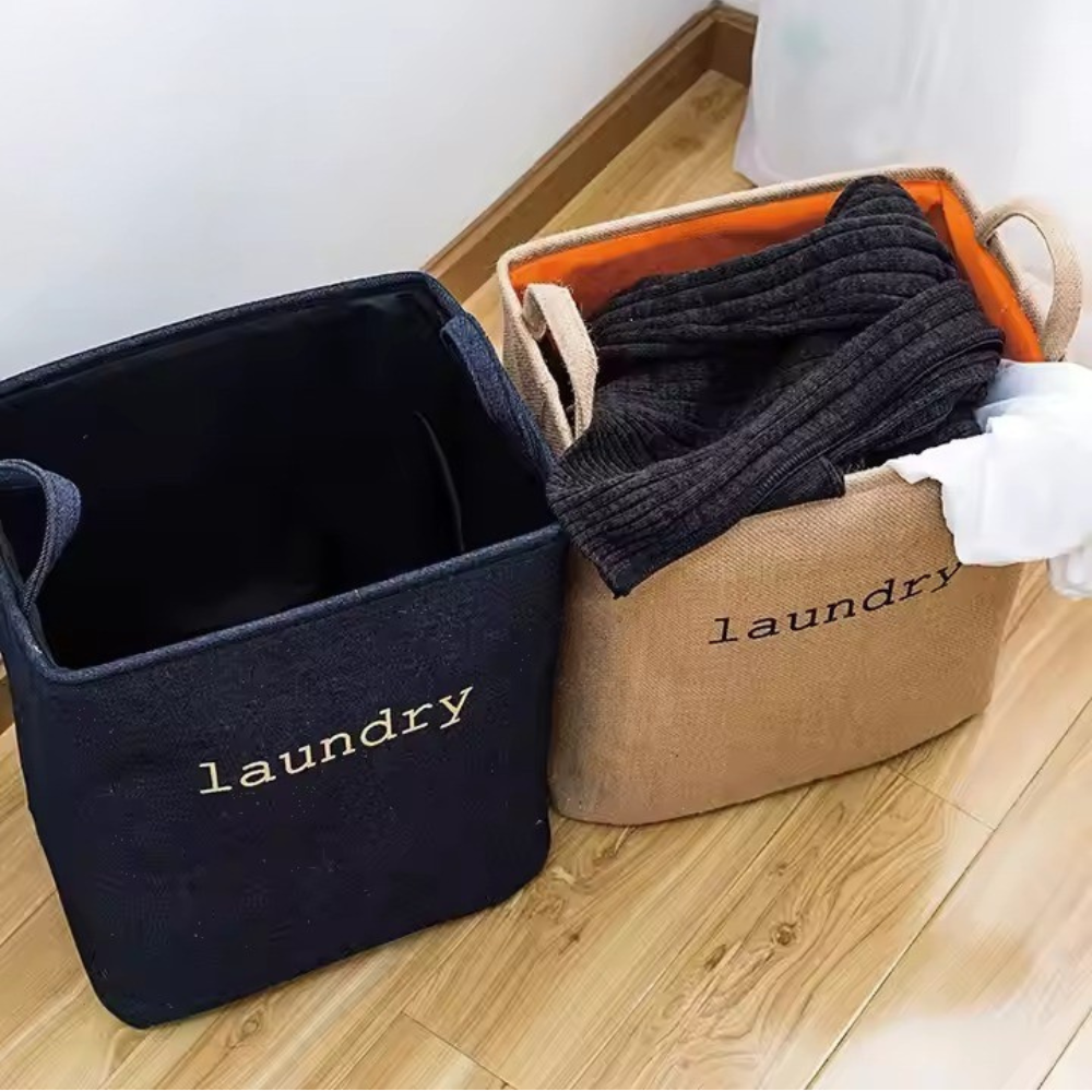 Органайзер-сумка для білизни у ванну кімнату для речей складаний, кошик для прання одягу з ручками темно-синій Кам'янець-Подільський - фото 7