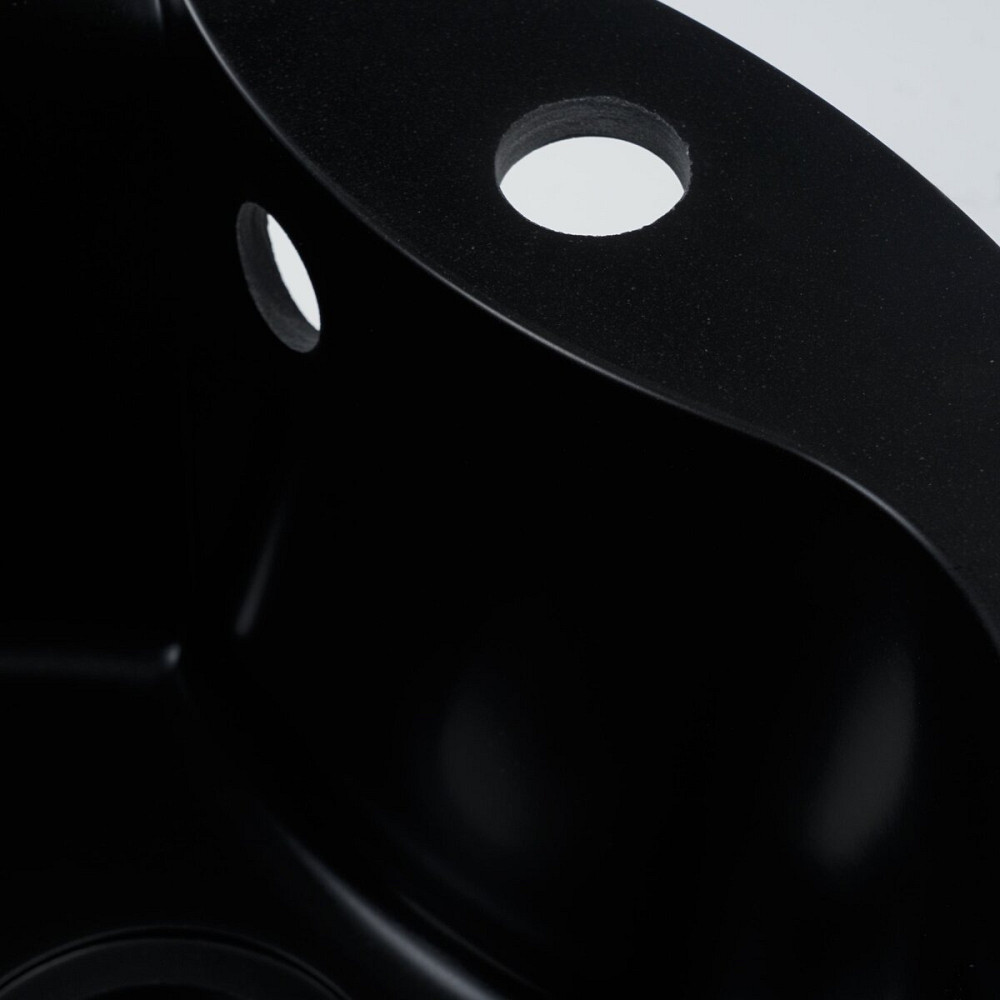 Гранітна мийка для кухні VALESO TURAS 480 матова Чорна Коломыя - изображение 7