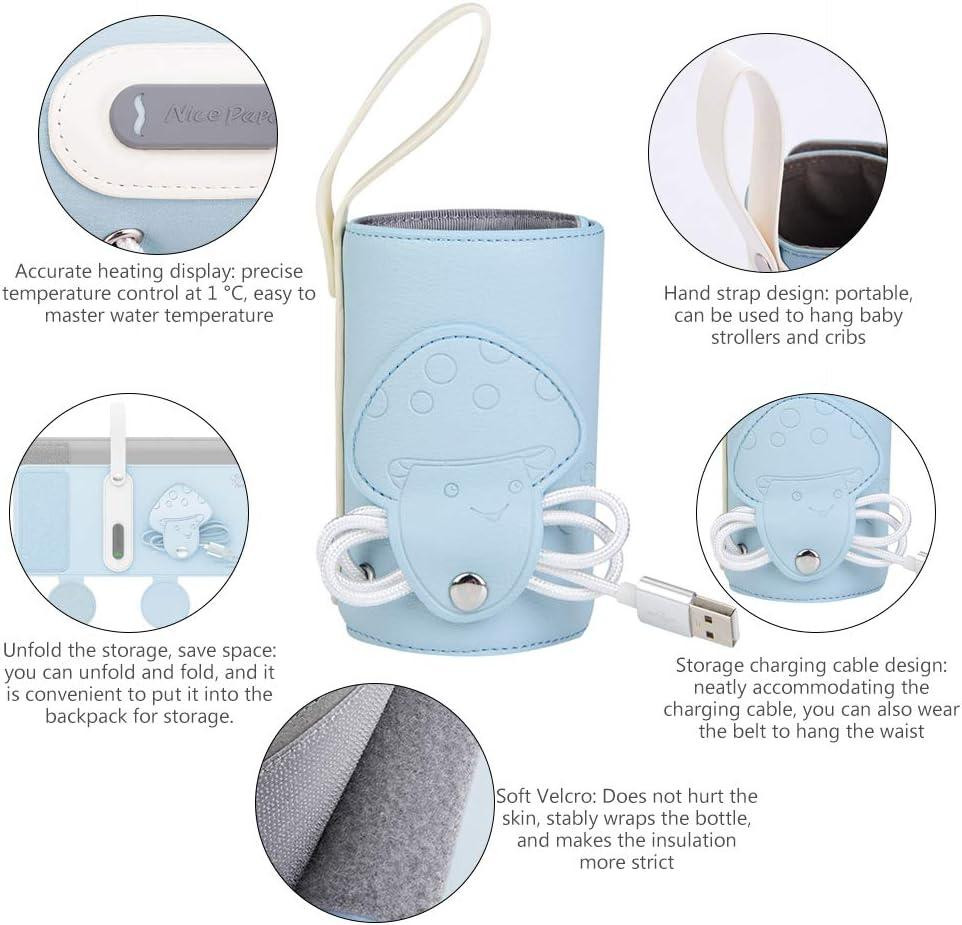 Підігрівач пляшечок MBW-01 Синій USB портативний нагрівач для молока 5V 10W термоізоляція термостат для дитини Київ - фото 8