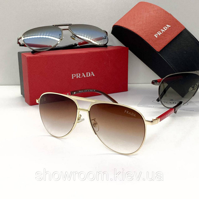 Женские солнцезащитные очки Pr (sp15) коричневые Киев - изображение 1