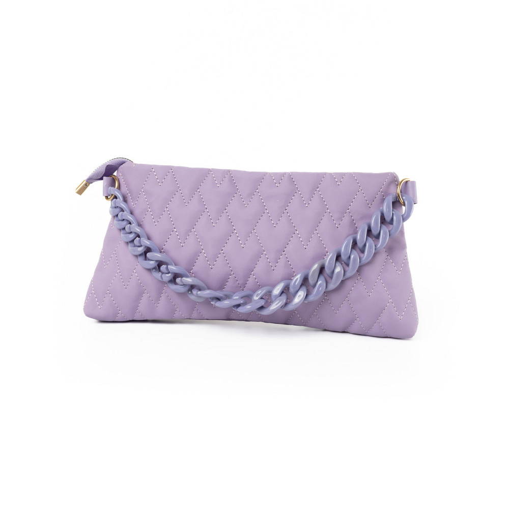 Сумка женская стильная, качественная красивая стеганая сумочка с ручкой-цепочкой, женский клатч, Сиреневый Каменец-Подольский - изображение 1