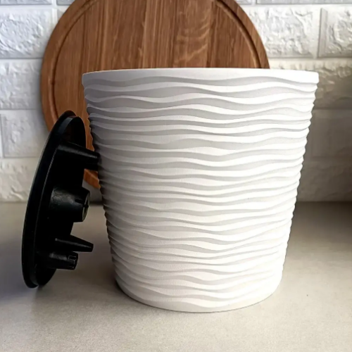 Вазон Ф'южн зі вставкою 30*28,5см низький біла троянда Алеана Житомир - фото 3