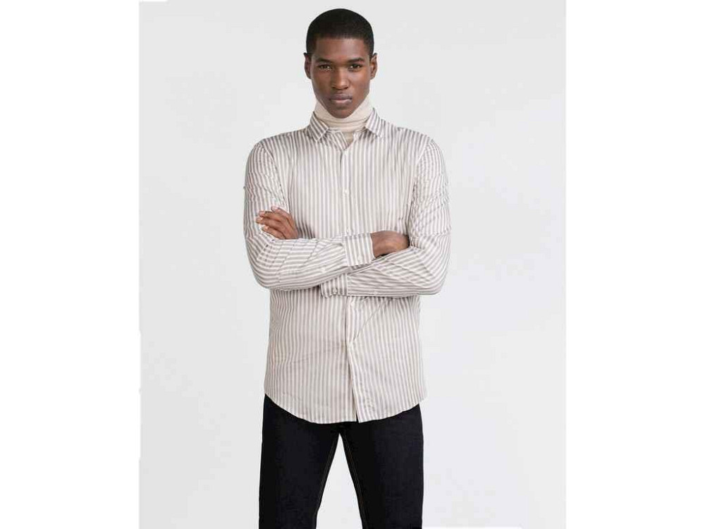 Рубашка мужская р.M (укр.46-48) Slim Fit полосатая 3894332710 ТМ ZARA Киев - изображение 1