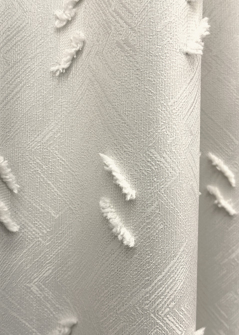Комплект штор VR-Textil Льон Букле № 1881ш Молочний 165х295 см 2 шт (39-0106) Київ - фото 7