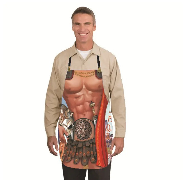 Фартук с приколом мужской Гладиатор с принтом торса 75 на 60 см разноцветный Киев - изображение 5