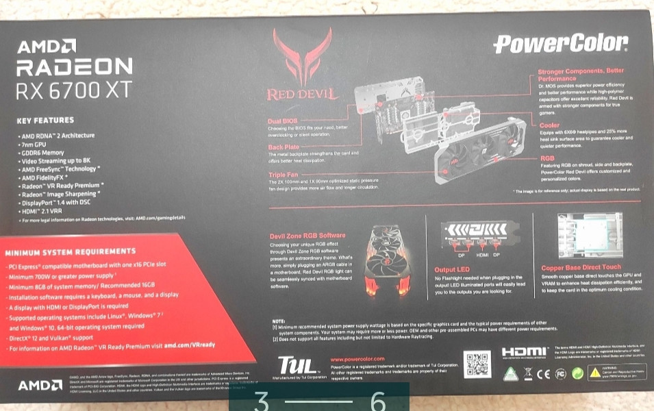 Відеокарта: ігрова RX6700XT RED DEVIL. Київ - фото 3