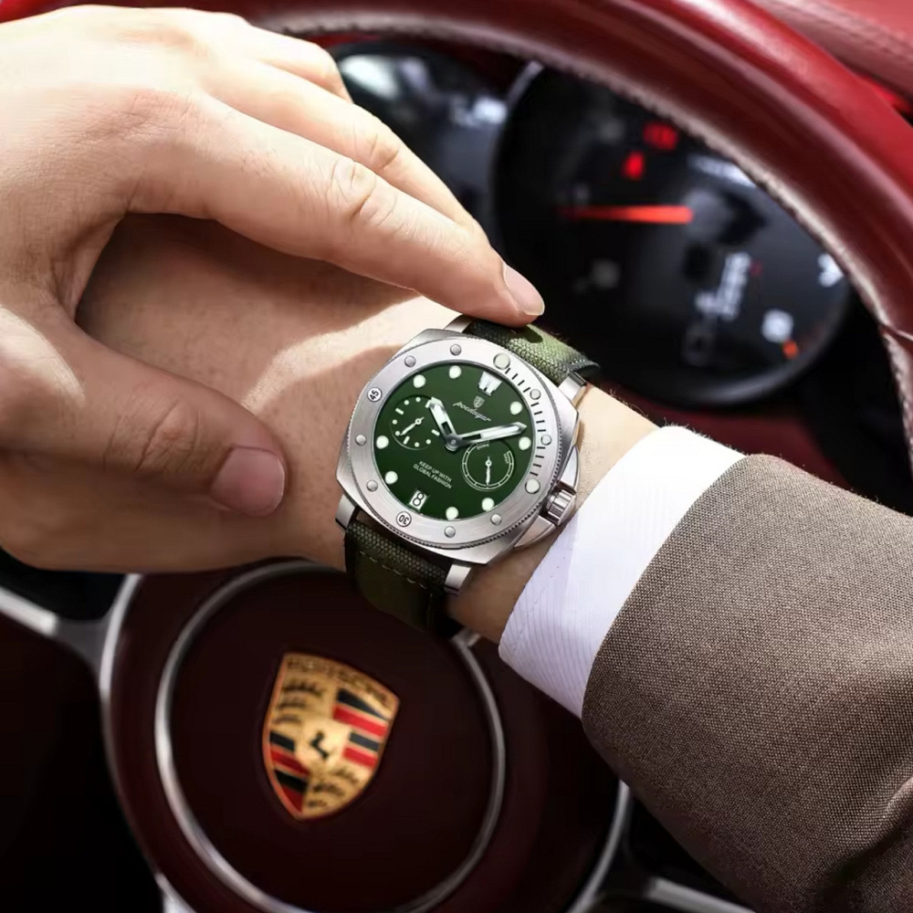 Годинник чоловічий наручний кварцовий Poedagar Select Зелений Вінниця - фото 2