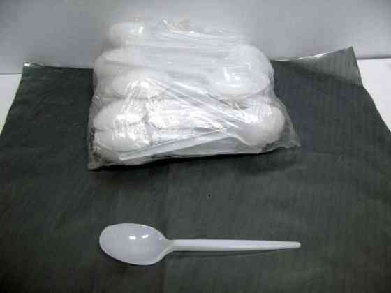 Одноразова ложка велика Супер Юніта, міцна пластикова біла столова ложка, упаковка 100 шт Харків