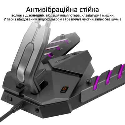 Мікрофон Vertux Streamer-3 LED USB Black (streamer-3.black) Вінниця