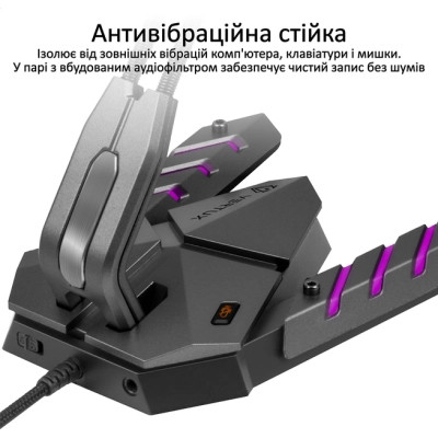 Мікрофон Vertux Streamer-3 LED USB Black (streamer-3.black) Вінниця - фото 2