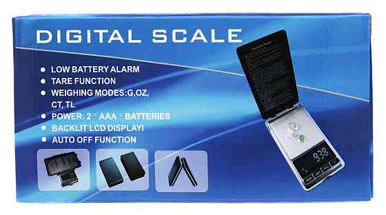 Весы ювелирные 200г 6*12*1.5 DIGITAL SCALE (синяя коробка) Днепр