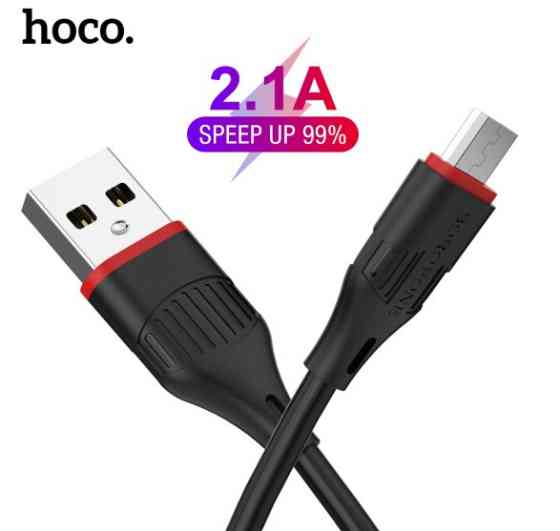Кабель MicroUsb Hoco Borofone 1м Black Київ