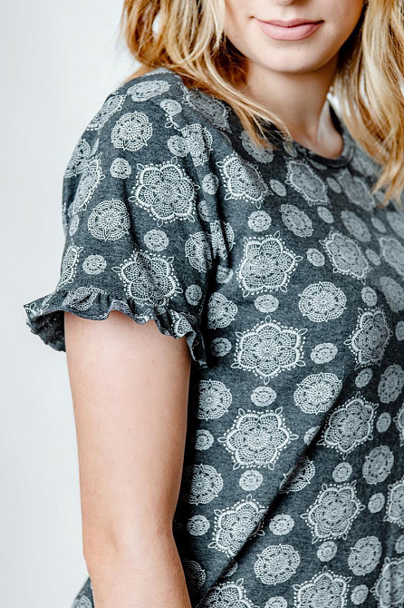 Домашний женский комплект, пижама, серый, 100%хлопок Крохатушка одяг Киев - изображение 2