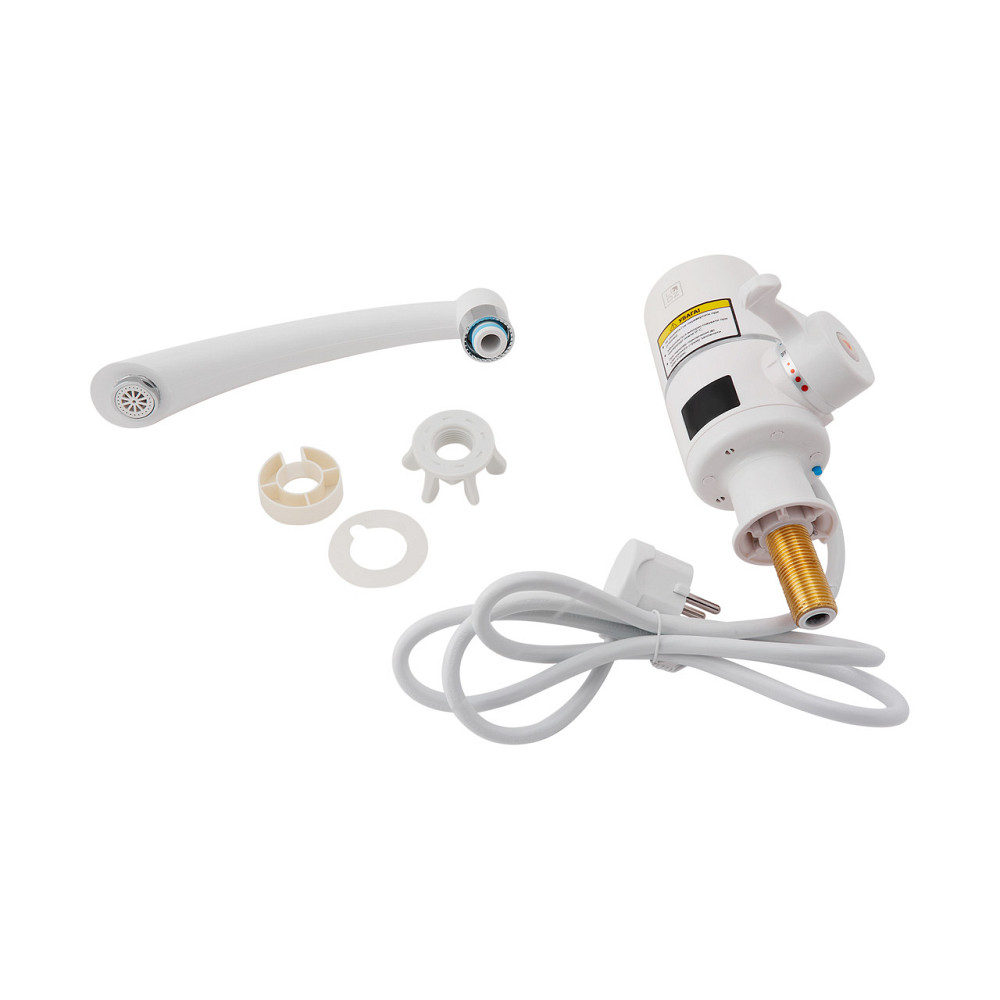 Проточный кран-водонагреватель кухонный для кухни Lidz Warm 057 LDWAR057WCR24983 White / Chrome Киев - изображение 6