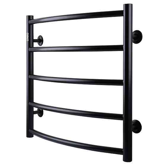 Рушникосушарка UNIO LD W 500-500-5 BLK Драбинка Дуга вода чорна Киев