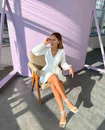 Женское стильное романтичное летнее платье софт Молочный Одесса