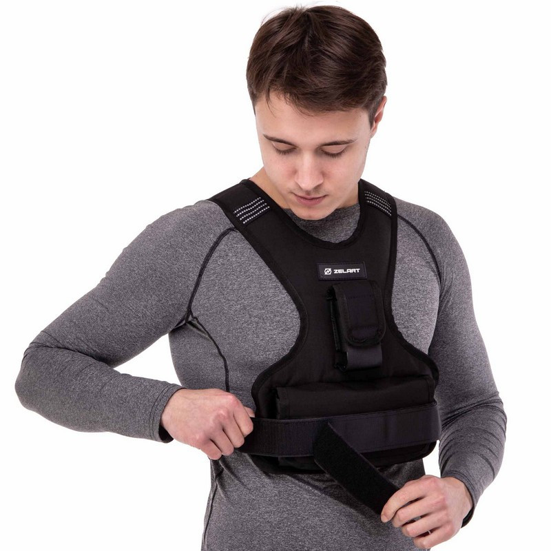 Жилет обважнювач із регулюванням ваги 10 кг Zelart 7812-10 Київ - фото 6