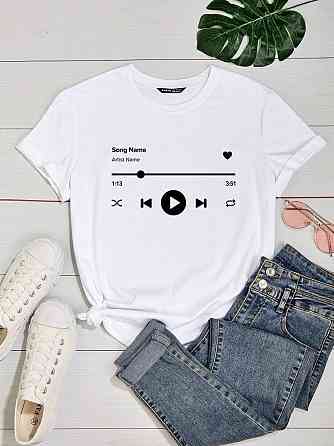 Футболка женская с принтом  46 Белая 2664084120 Днепр