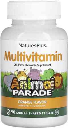 Вітаміни та мінерали для дітей Nature's Plus Animal Parade, 90 жувальних таблеток (апельсин) Київ