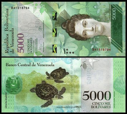 Венесуэла / Venezuela 5000 bolivares 2017 Pick NEW UNC Полтава - изображение 1