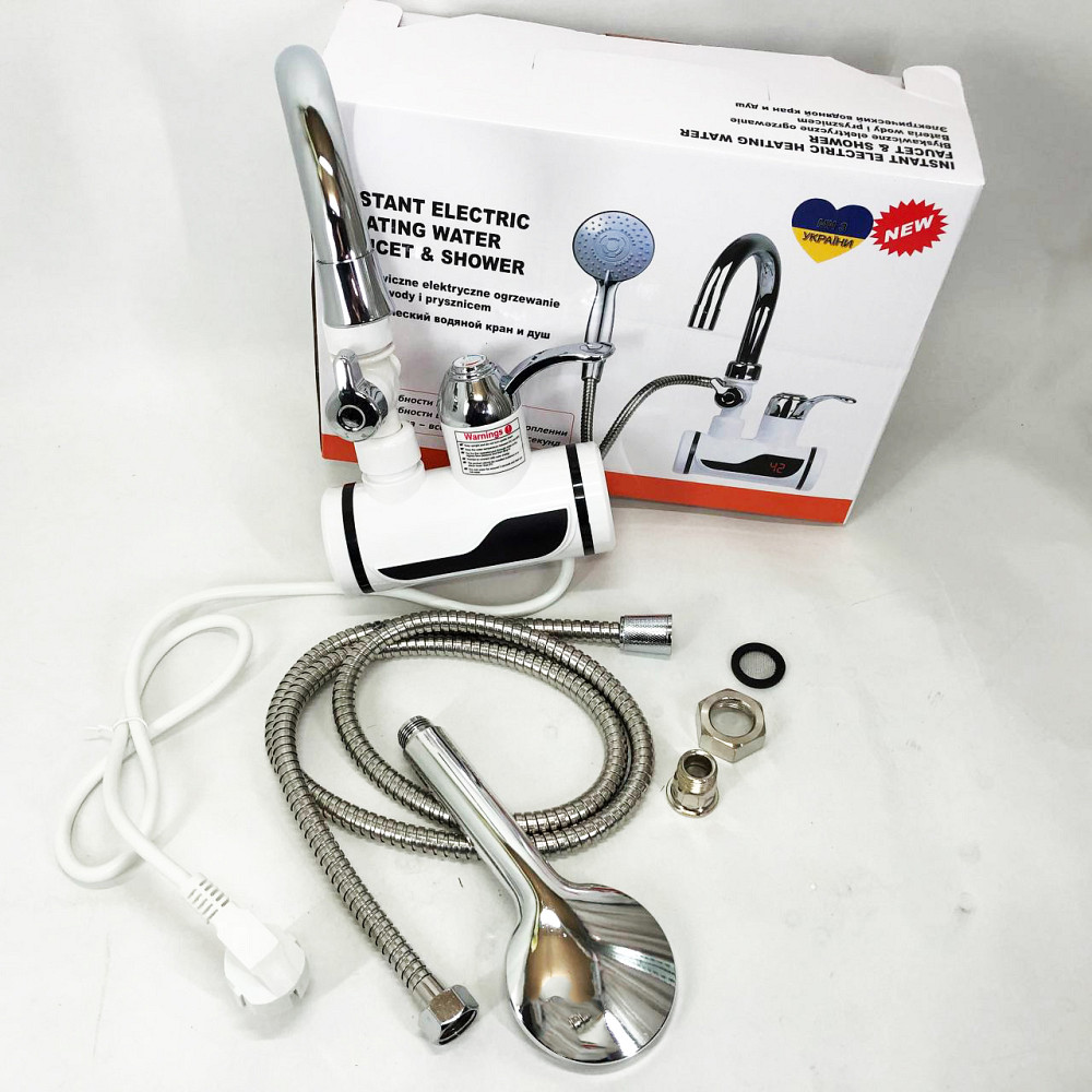 Проточный водонагреватель DIGITAL, Проточный водонагреватель для горячей воды нагреватель AJ-19 Львов - изображение 6