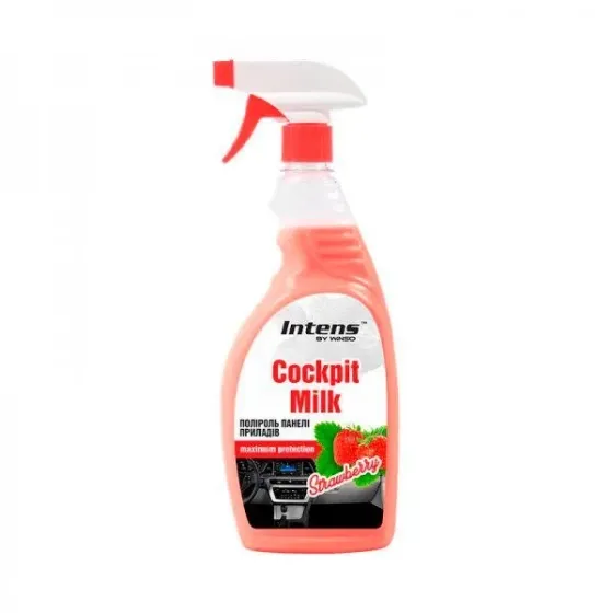 Поліроль-молочко WINSO Cockpit Milk Intense Strawberry 500 мл – солодкий аромат і догляд за салоном авто Ковель