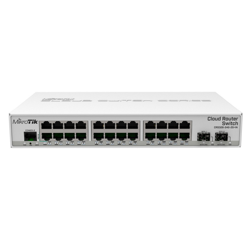Комутатор MikroTik CRS326-24G-2S+IN (24x1G, 2xSFP+, L3, настільний) Так Харків - фото 2