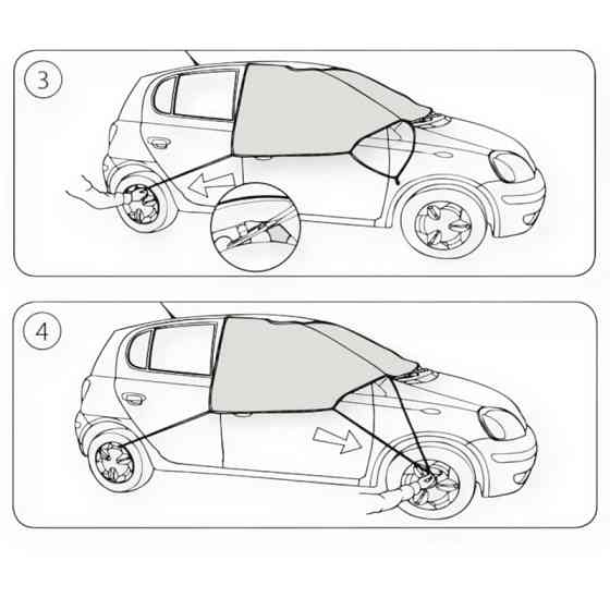 Накидка лобовое стекло от замерзания kegel 110х147-162см xl + зеркала + передние окна на Мукачево