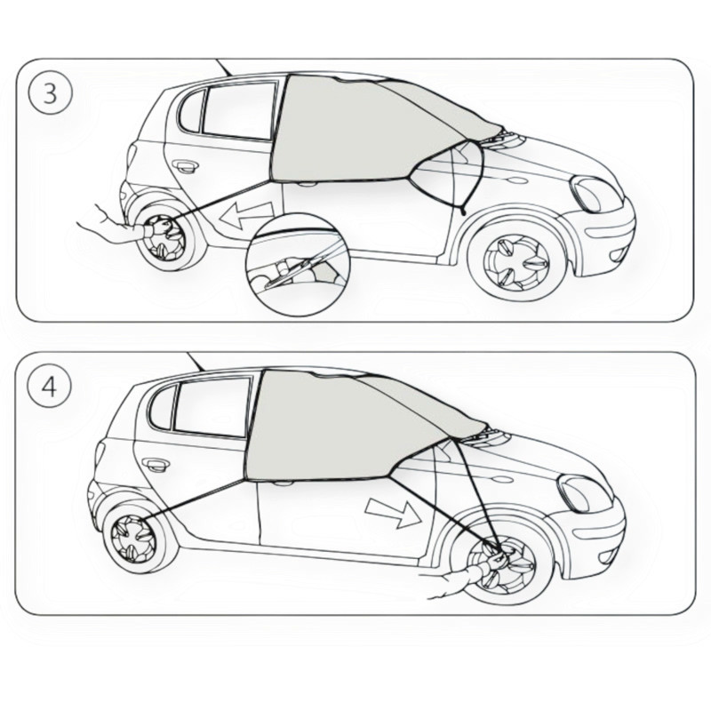 Накидка лобовое стекло от замерзания kegel 110х147-162см xl + зеркала + передние окна на Мукачево - изображение 1