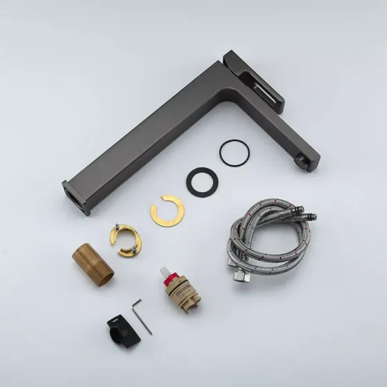 Змішувач для раковини високий GAPPO G1017-92 графіт Київ