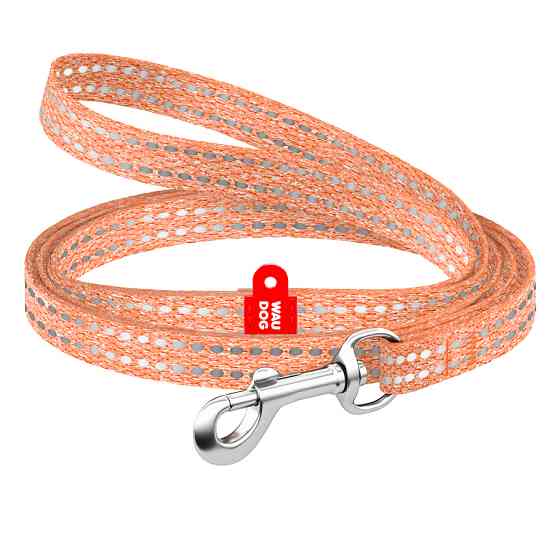 Повідець для котів та дрібних порід собак з відновленої бавовни WAUDOG Re-cotton світловідбиваю Коломия