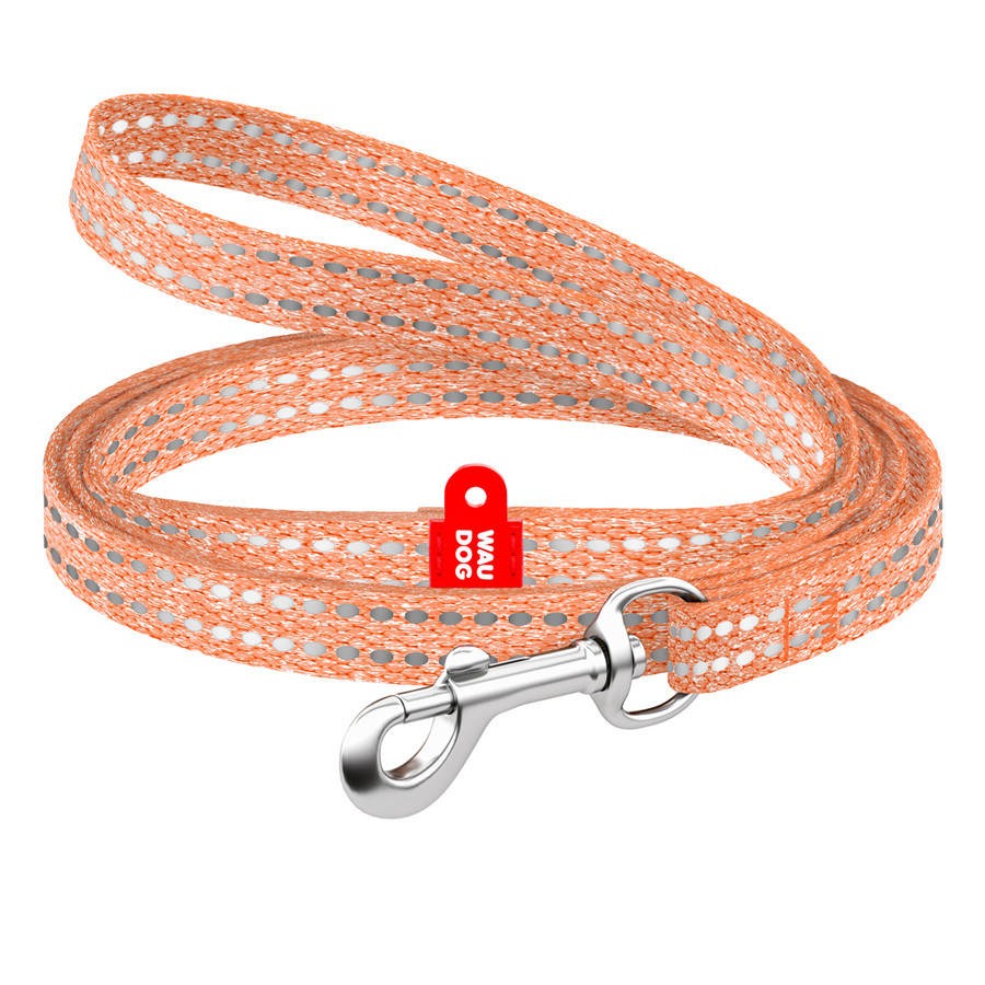 Повідець для котів та дрібних порід собак з відновленої бавовни WAUDOG Re-cotton світловідбиваю Коломия - фото 3