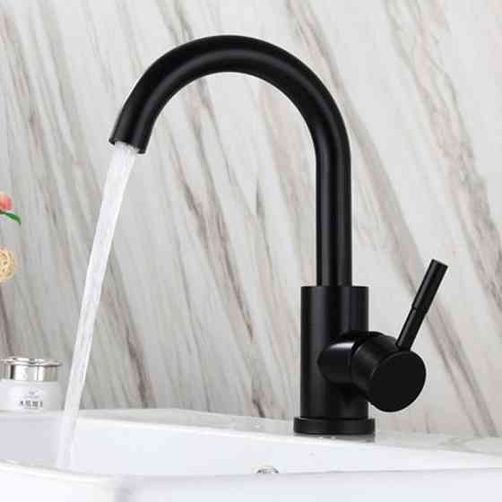 Смеситель для умывальника Mixxus SUS-011-B Black из нержавеющей стали SUS304 (цвет черный) (MI6045) Черновцы