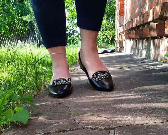 -Жіночі Балетки Чорні Мокасини Туфлі (розміри: 36,37,38,39) — 01-5 Дніпро